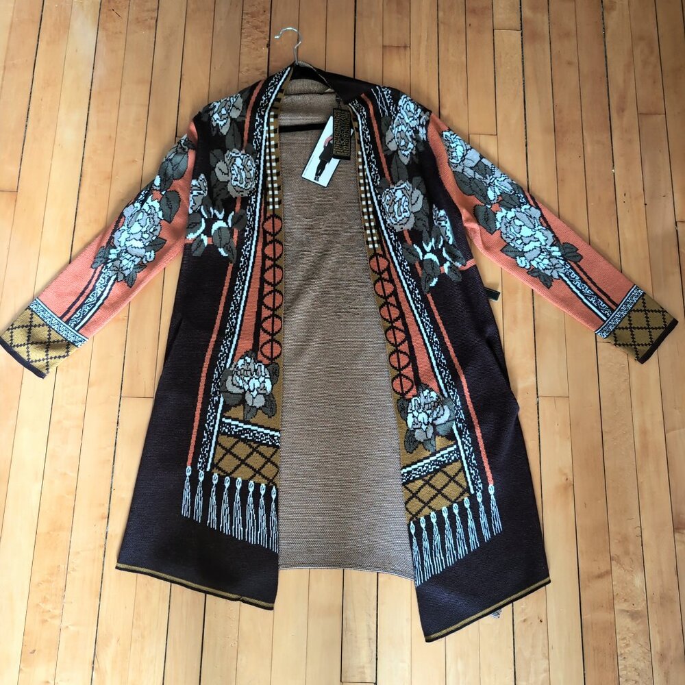 BCBGMAXAZRIA Max Sport Jacquard Floral Cardigan Jacket – NWT